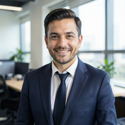 Office portrait of a man in a suit