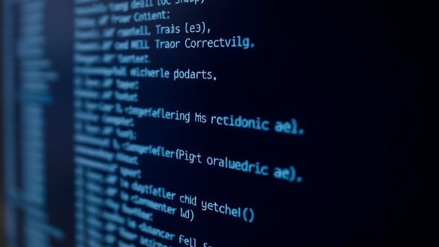 Close-up of a command line terminal