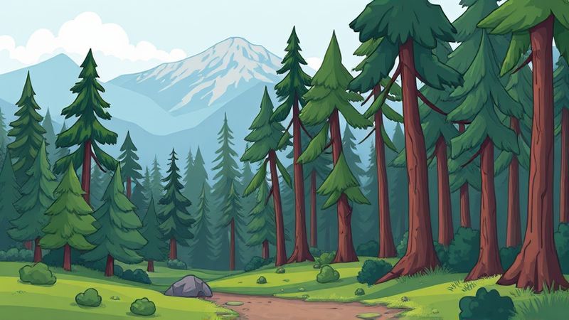 Cartoon forest landscape placeholder